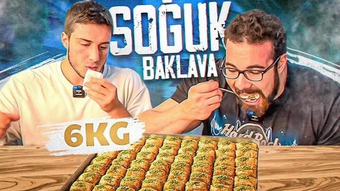 Bir oturuşta 6 kilo soğuk baklava yediler! Siz bir oturuşta en fazla kaç tane baklava yiyebilirsiniz?
