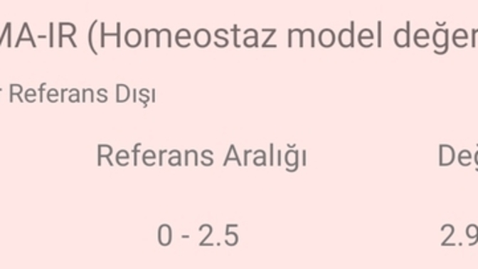 Kan tahlilinde homa ır yüksekliği ne demek biliyor musun?