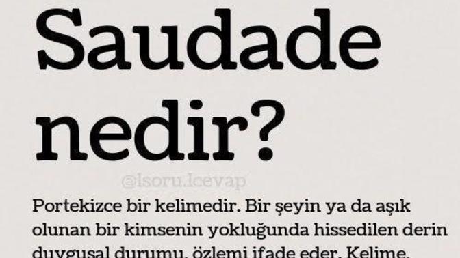Saudade kimin için kullanılır ki?