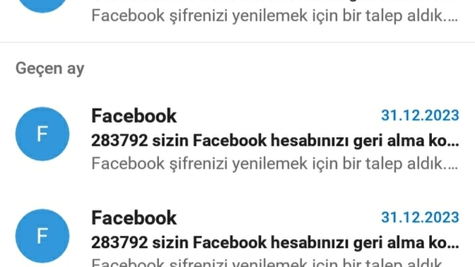 Bu neden olur? Biri facebook hesabimi mi calmaya çalışıyor?