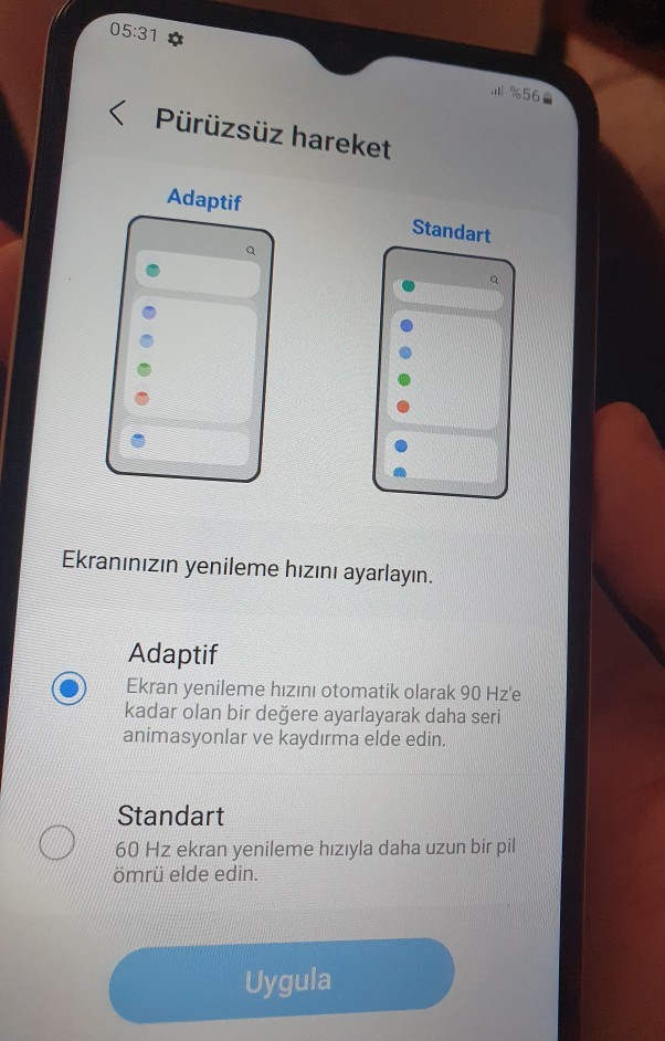 Telefonunuzun ekran tazeleme hızı kaç Hz ve ne kadar olmasını isterdiniz?