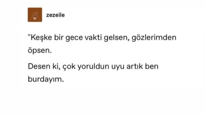 Demek istediğiniz birisi var mı?