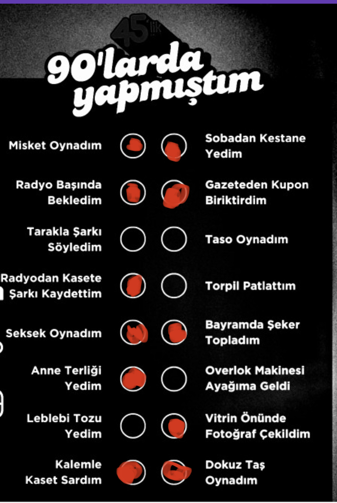 İşaretli olanların hepsi. 