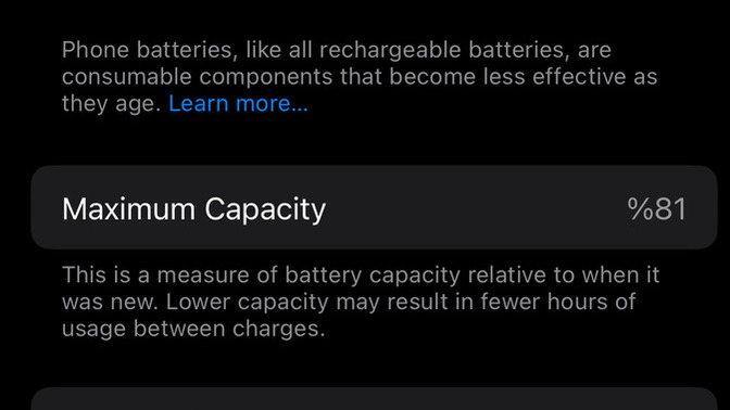 Apple pil sağlığı %81 değiştirmeli miyim?