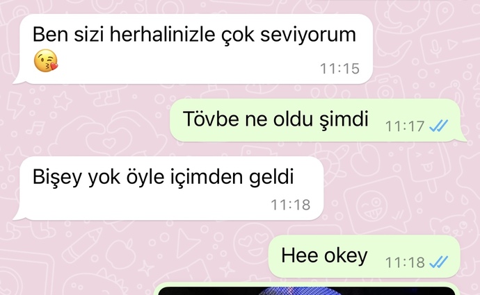 “Seni seviyorum” denilmesine verdiğin tepki ne oluyor?