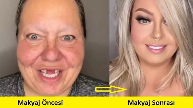 Kanadalı fenomen Sarah, makyaj öncesi ve makyaj sonrası fotoğrafıyla hayret ettirdi! Siz de makyaj sonrası böyle değişiyor musunuz?