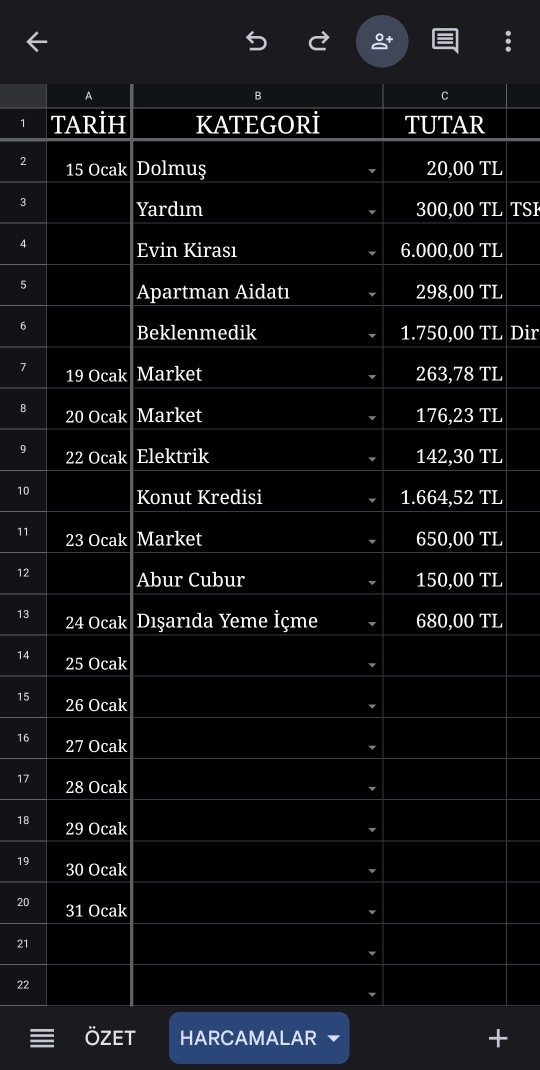 Google E-Tablolar hakkında yardım edebilecek biri var mı?