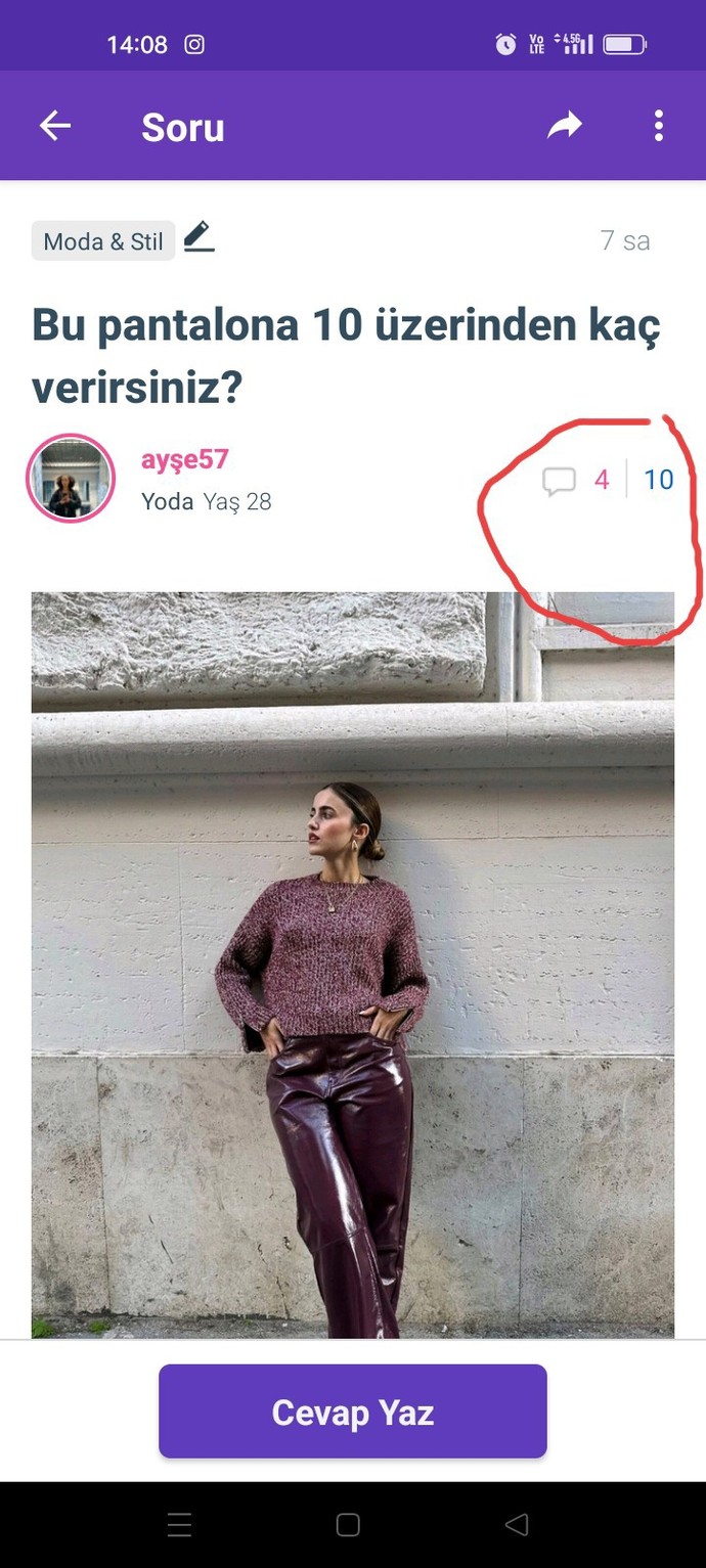 Bu pantalona 10 üzerinden kaç verirsiniz?