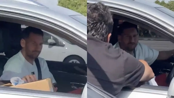 Messi, trafikte karşılaştığı hayranını kırmayarak forma imzaladı. Hangi sporcuya forma imzalatmak isterdin?