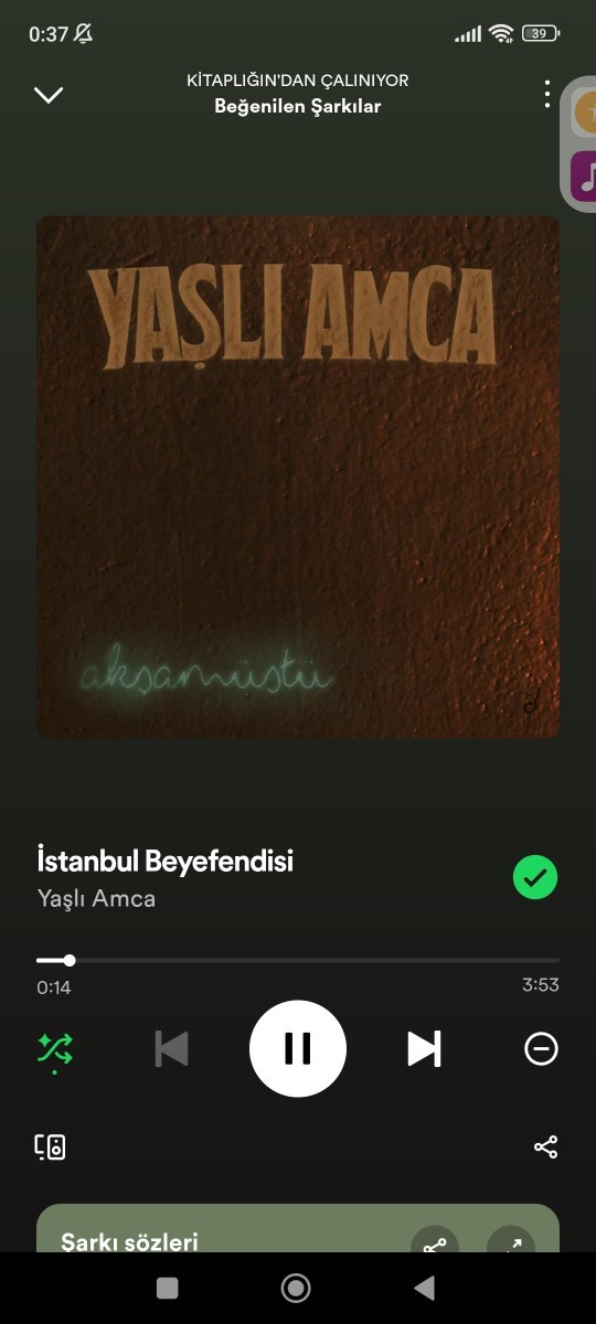 Son dinlediğiniz şarkıyı paylaşır mısınızz?