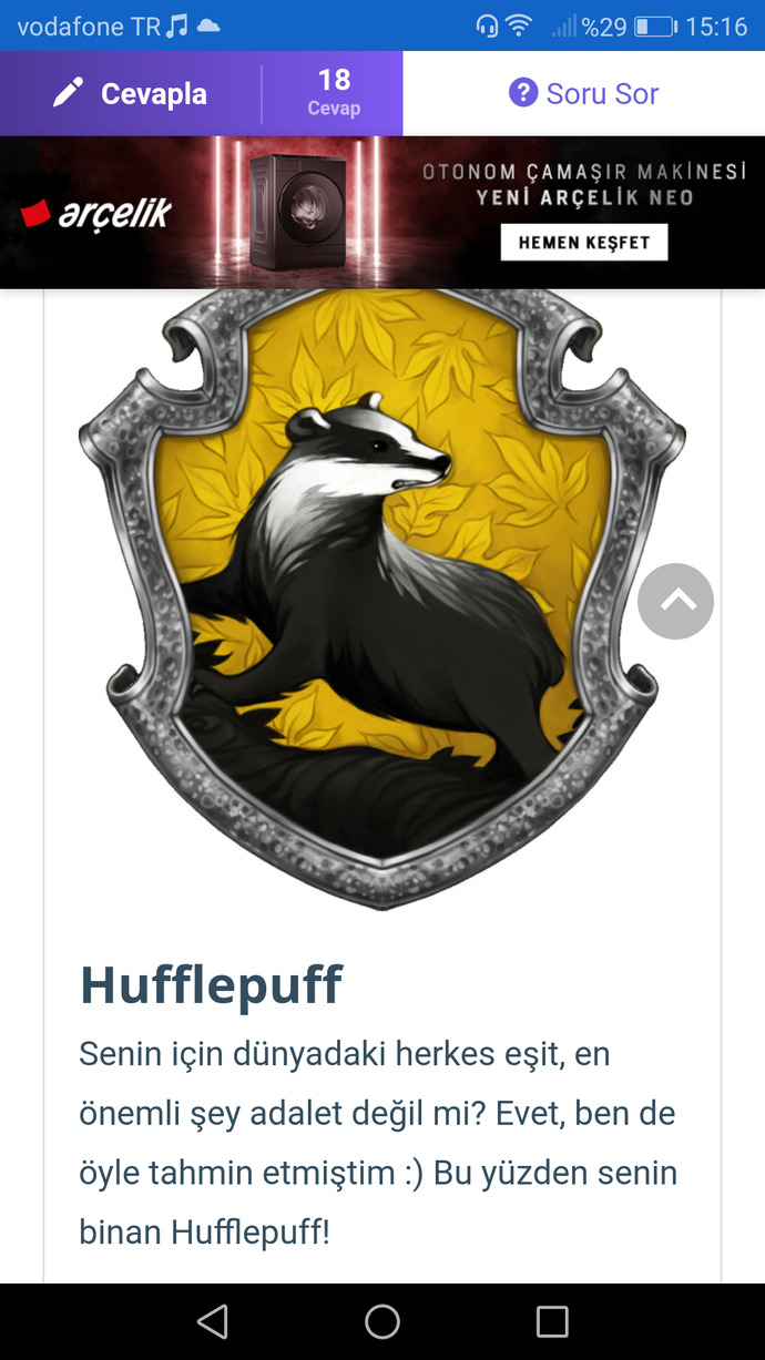 Tercihlerine göre hangi Hogwarts binasına aitsin?