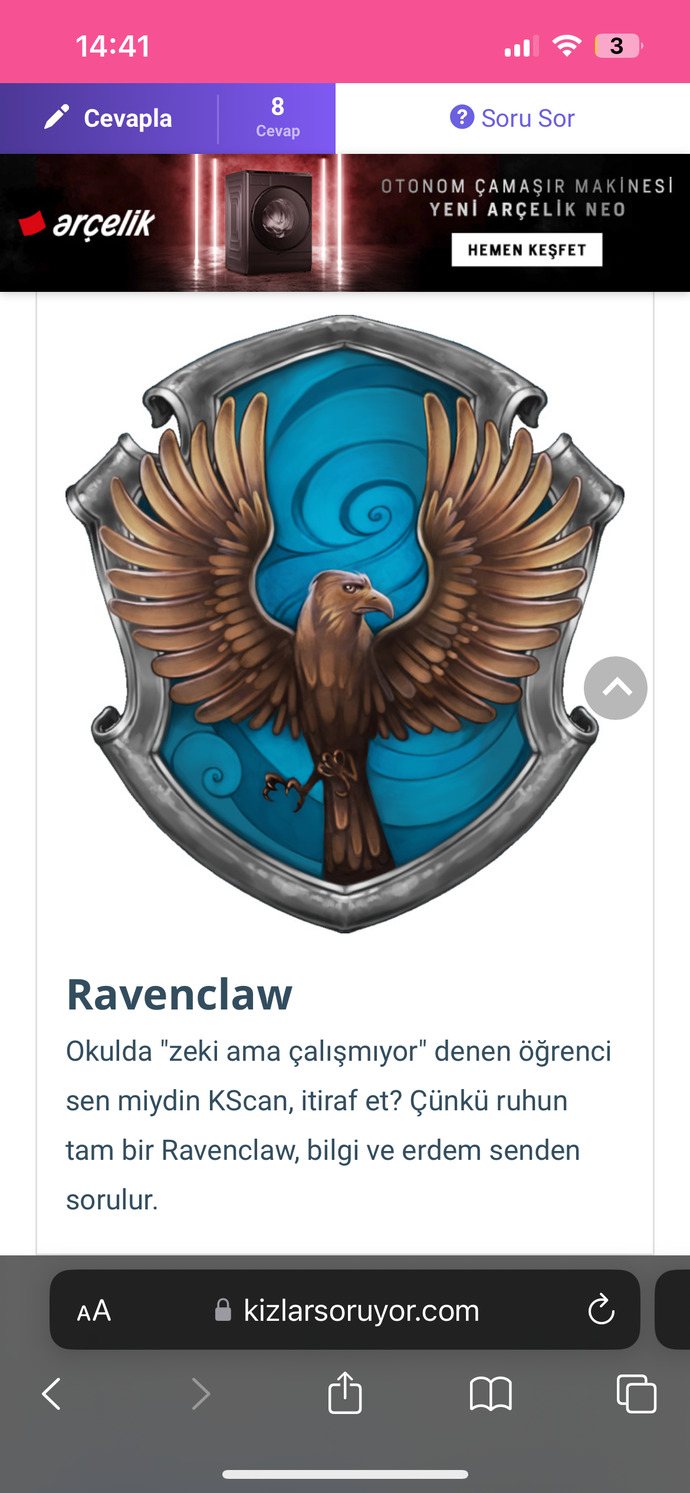 Tercihlerine göre hangi Hogwarts binasına aitsin?