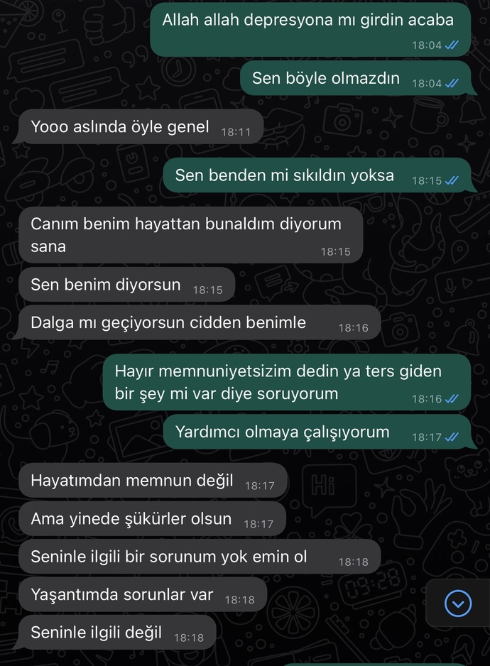 Niye böyle oldu, ayrılmaya yol açıyor olabilir mi?