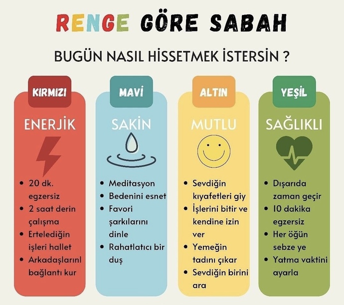 Bu sabah hangi renk başladın güne?