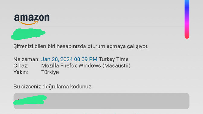 Neden böyle bir mesaj gelmiş olabilir?