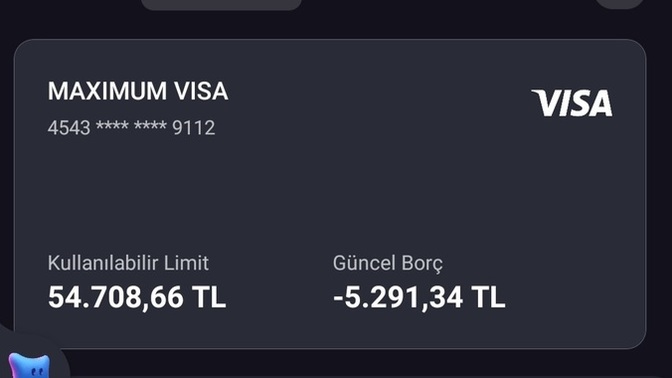 Kredi kartı limitiniz ne kadar?