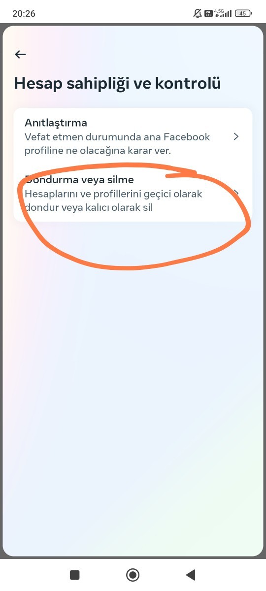 Facebook ve Messenger hesabım kapatıp silmek istiyorum bulamadım nasıl yapabilirim?