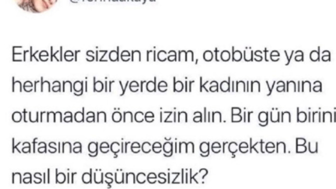 Toplu taşımada bir kadının yanına oturmak için izin almak gerekir mi?
