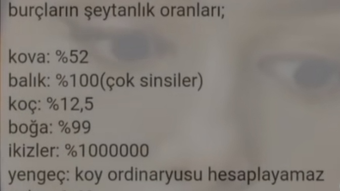 Burçların şeytanlık oranlarıymış! sizin şeytanlık oranınız % yüzde kaç😈?