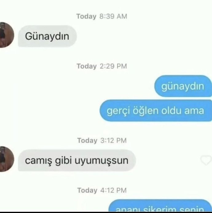 Günaydın mesajı alıyor musunuz?
