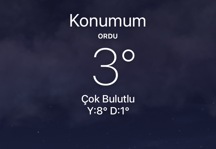 Sizin orada hava ne kadar soğuk?