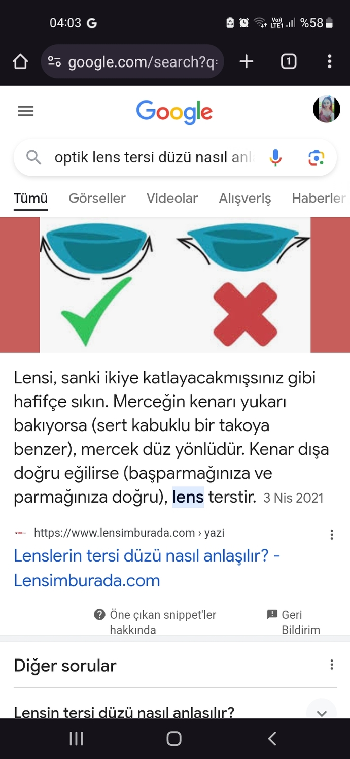 Numarasız lens?