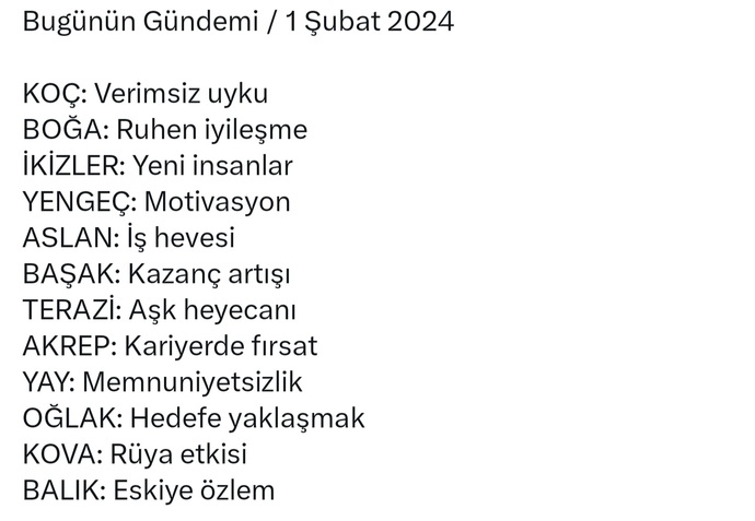 Burcuna göre bugün gündeminde ne varr?