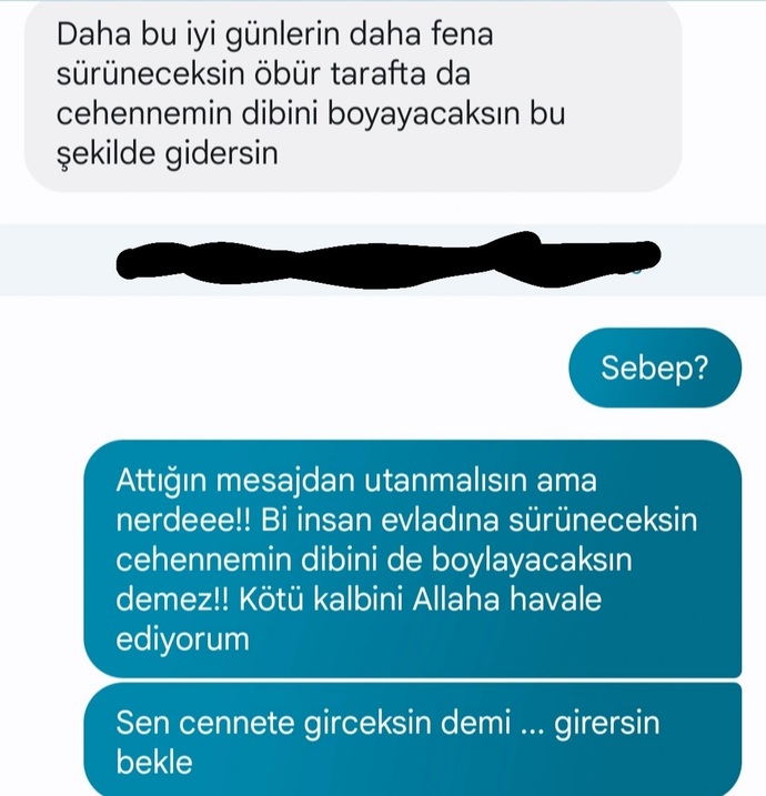 Bir baba böyle mesaj atar mı?