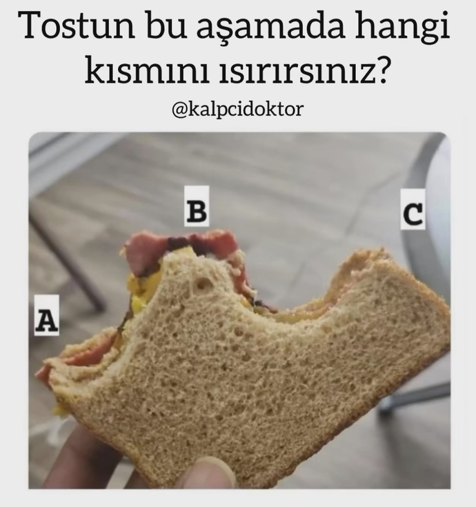 Tostun bu aşamada hangi kısmını ısırdınız?
