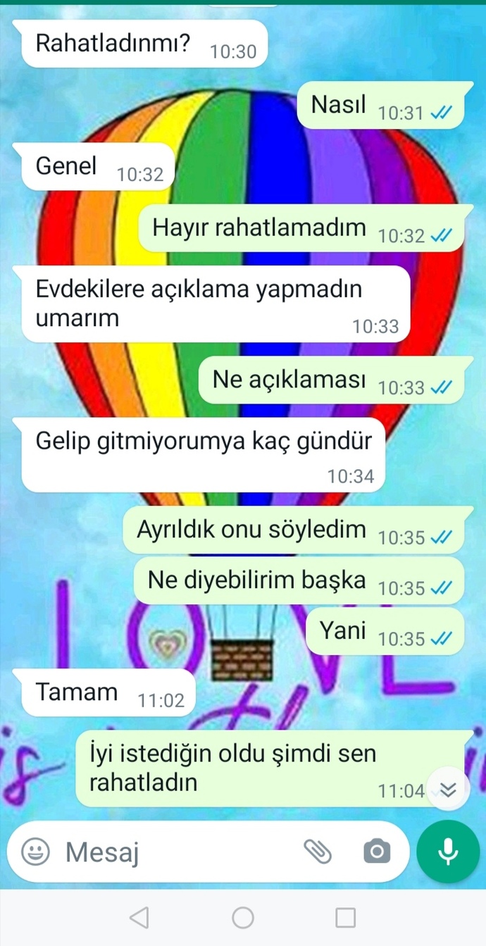 Bu mesajın amacı ne erkekler?
