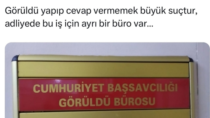 Görüldü yapmak suçsa cezası ne olmalı?