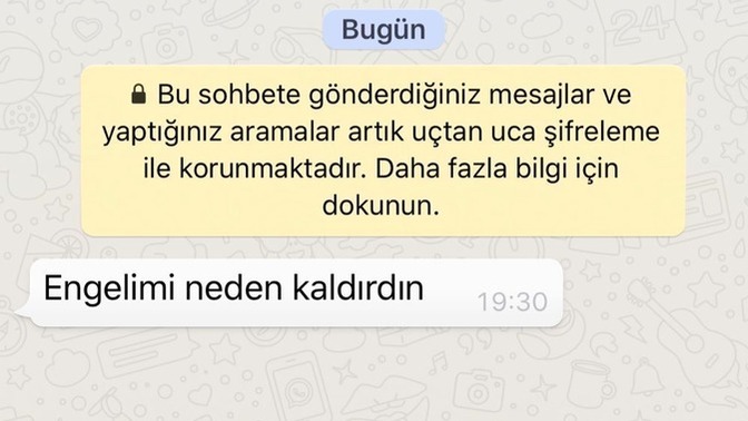 Engelleyip sonra engelinizi kaldıran kişiye yazar mısınız?