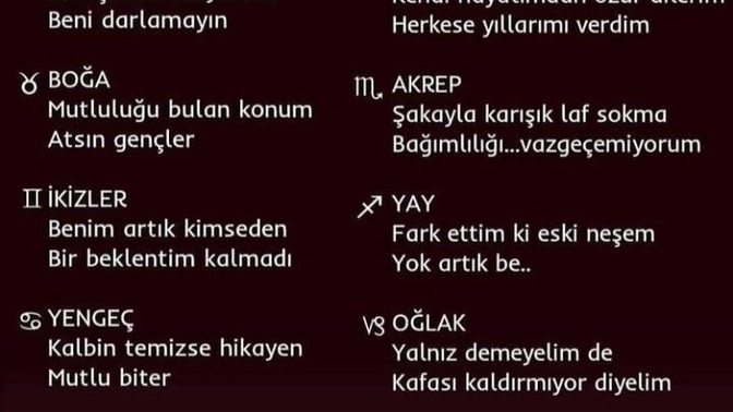 Burcunuza göre iç sesiniz ne diyor?