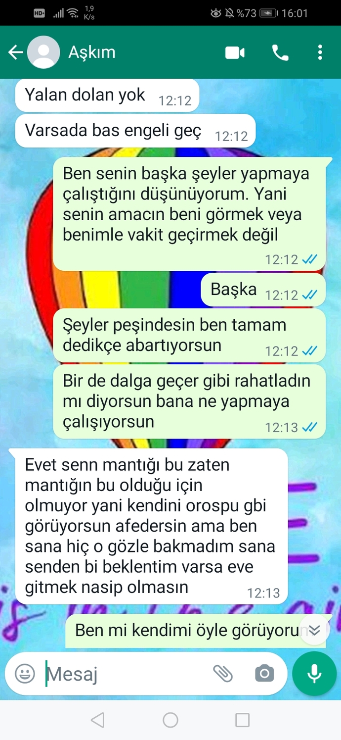 Erkek arkadaşım engellemeden önce bunları yazdı ne düşünüyorsunuz?