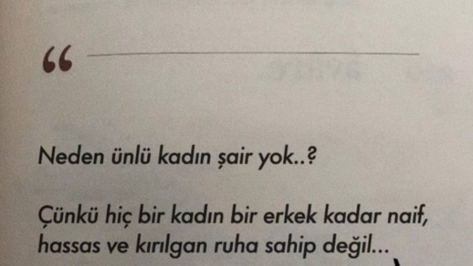 Neden ünlü kadın şair yok?