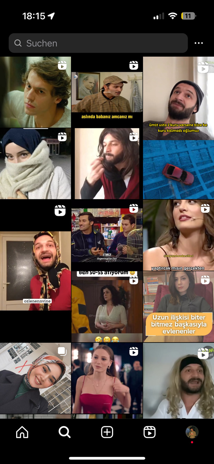 İnsta keşfetinizden anlık paylaşır mısınız, ben başlatıyorum?
