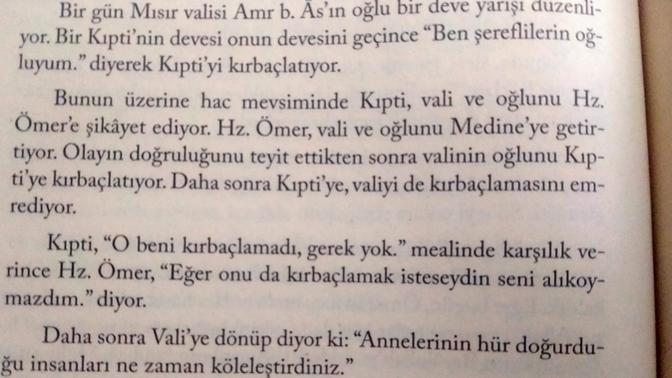 Hz. Ömer dönemini okuyunca İslam'ın adaletine hayran kalmamak elde mi sizce?