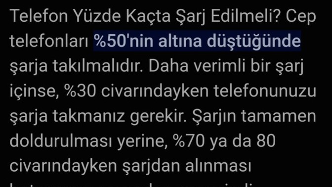 Telefonu şarj etmeyle ilgili bu bilgi doğru mu?