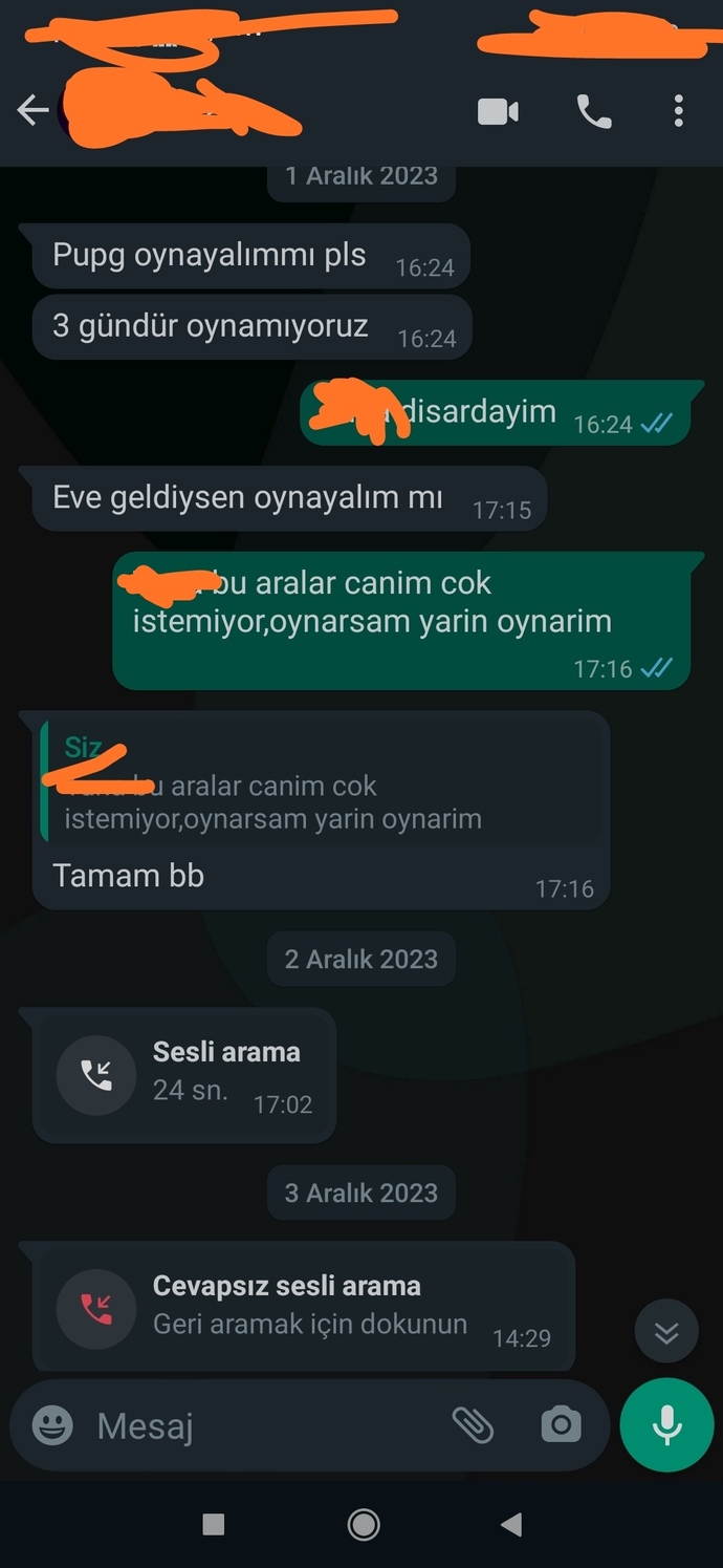 Kuzenim sürekli Pubg oynamak için arıyor, sıkıldım. Nazikçe uyarmalı mıyım?