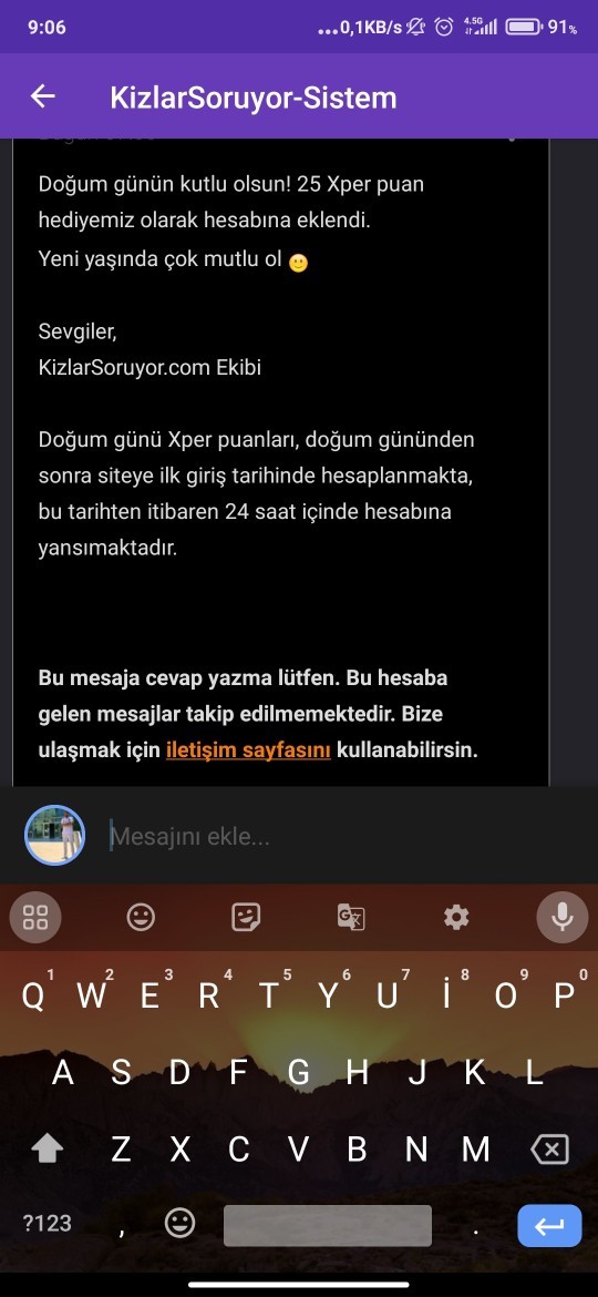 Bugün benim doğum günüm. Bakalım sürpriz yapacak kişi olacak mı?