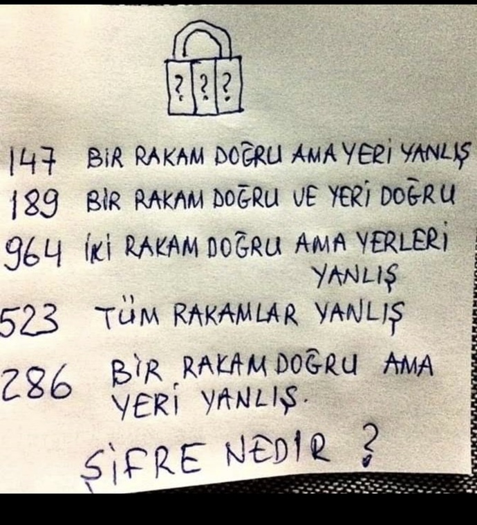 Sizce şifre nedir?