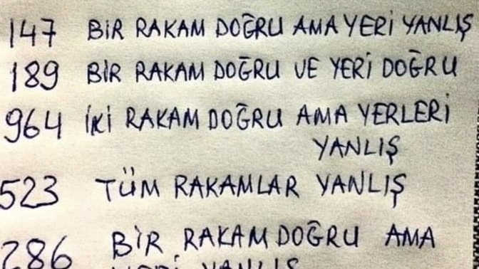 Sizce şifre nedir?