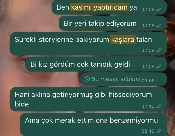 Nişanlımın eski kız arkadaşını gördüm, sinirlerim bozuldu. Hala sevmiyordur değil mi?