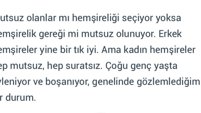 Bütün Hemşireler Neden Mutsuz?
