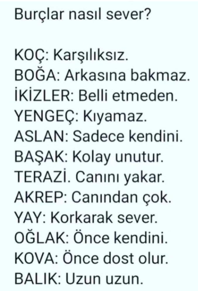 Burçlar nasıl severmiş?