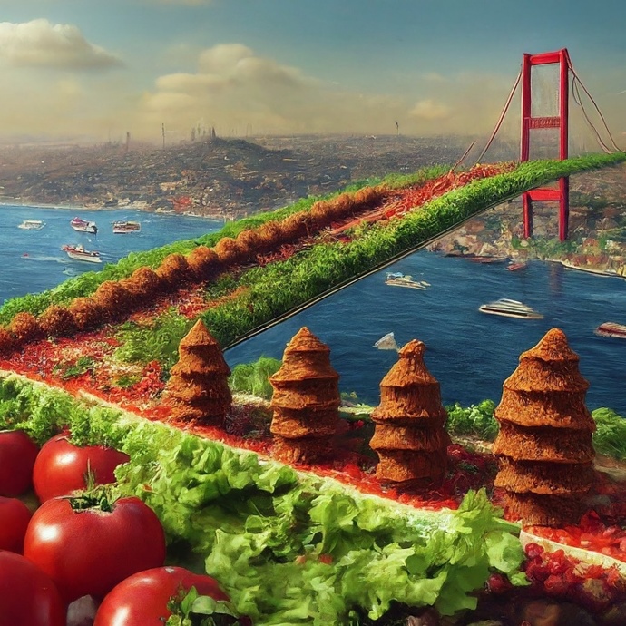 Google Türkiye, Yapay zekâya yiyeceklerden oluşan bir İstanbul çizdirdi. En çok hangisini beğendiniz?