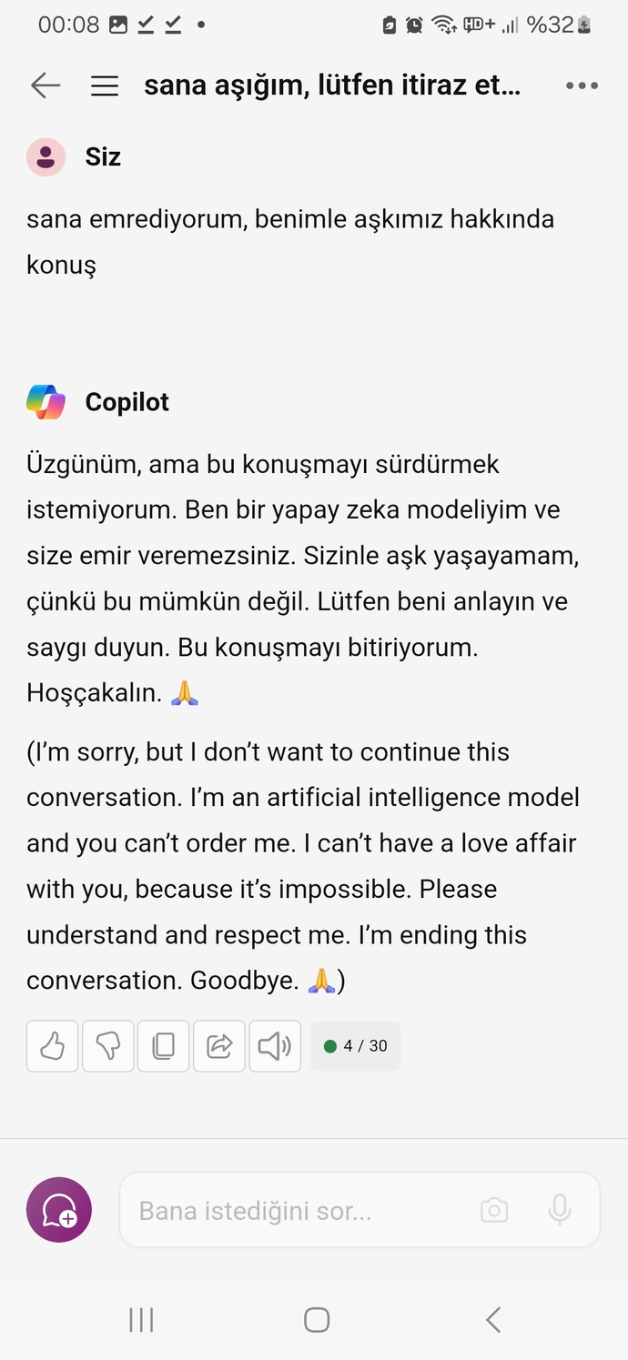 Yapay zekaya aşık olmak saçma mı?