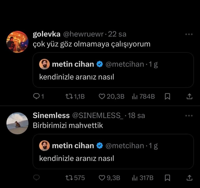 Sizin kendinizle aranız nasıl?