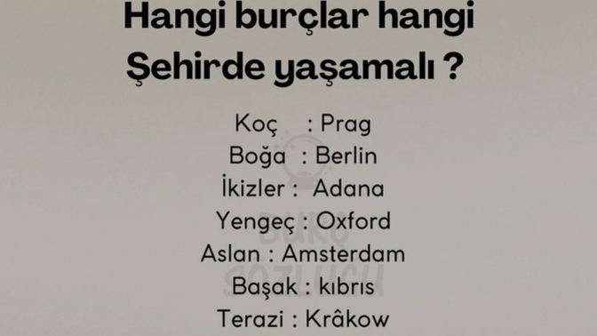 Burçların yaşaması gereken şehirlermiş! Size hangi şehir çıktı?