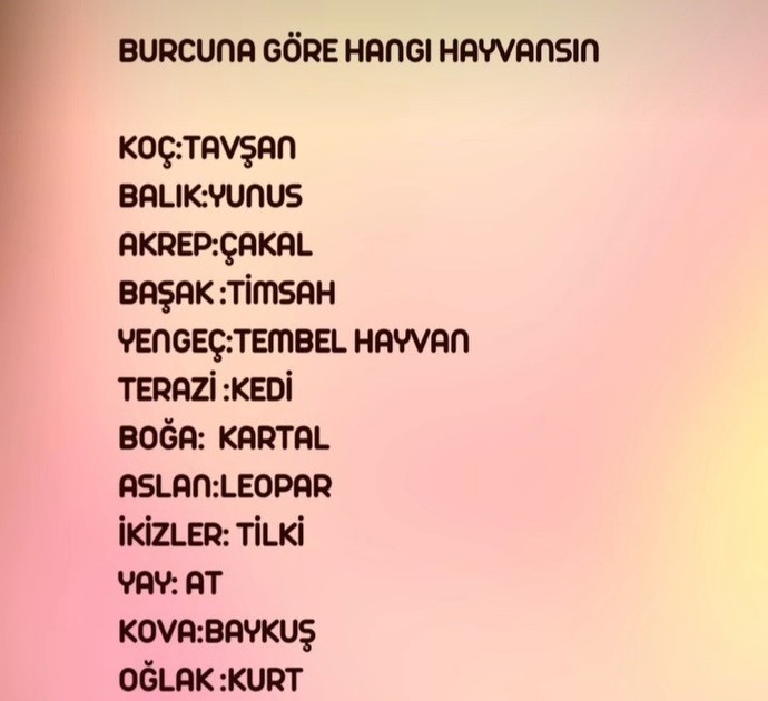 Burcuna göre hangi hayvansın?
